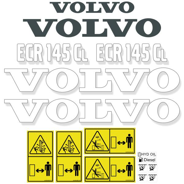 Volvo ECR145CL Decal Kit - Excavator