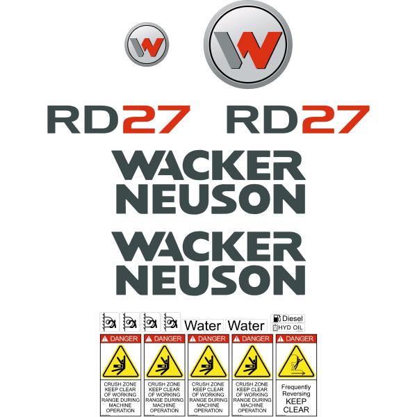 Wacker Neuson RD27 Decals - Roller