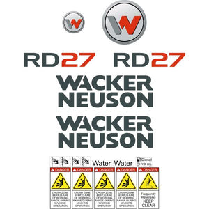 Wacker Neuson RD27 Decals - Roller