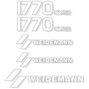 Weidemann 1770 CX50 Decal Kit - Wheel Loader
