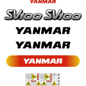 Yanmar SV100 Decal Kit - Excavator