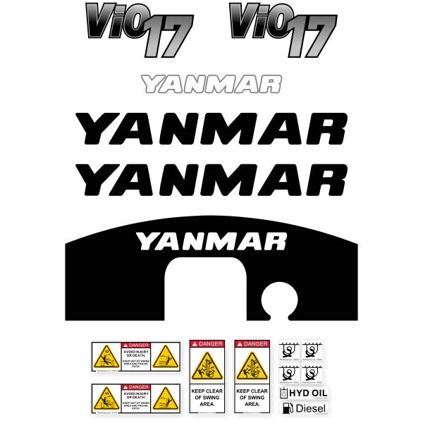 Yanmar Vio17-1 Decal Kit - Mini Excavator