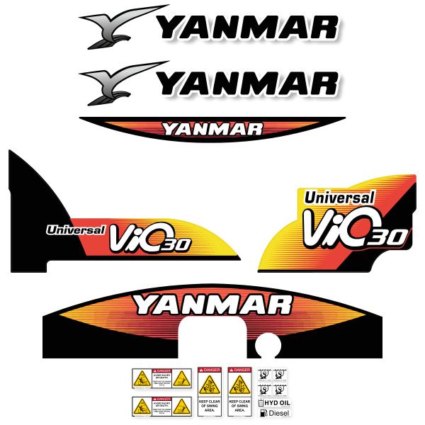 Yanmar Vio30-5 Decal Kit - Mini Excavator