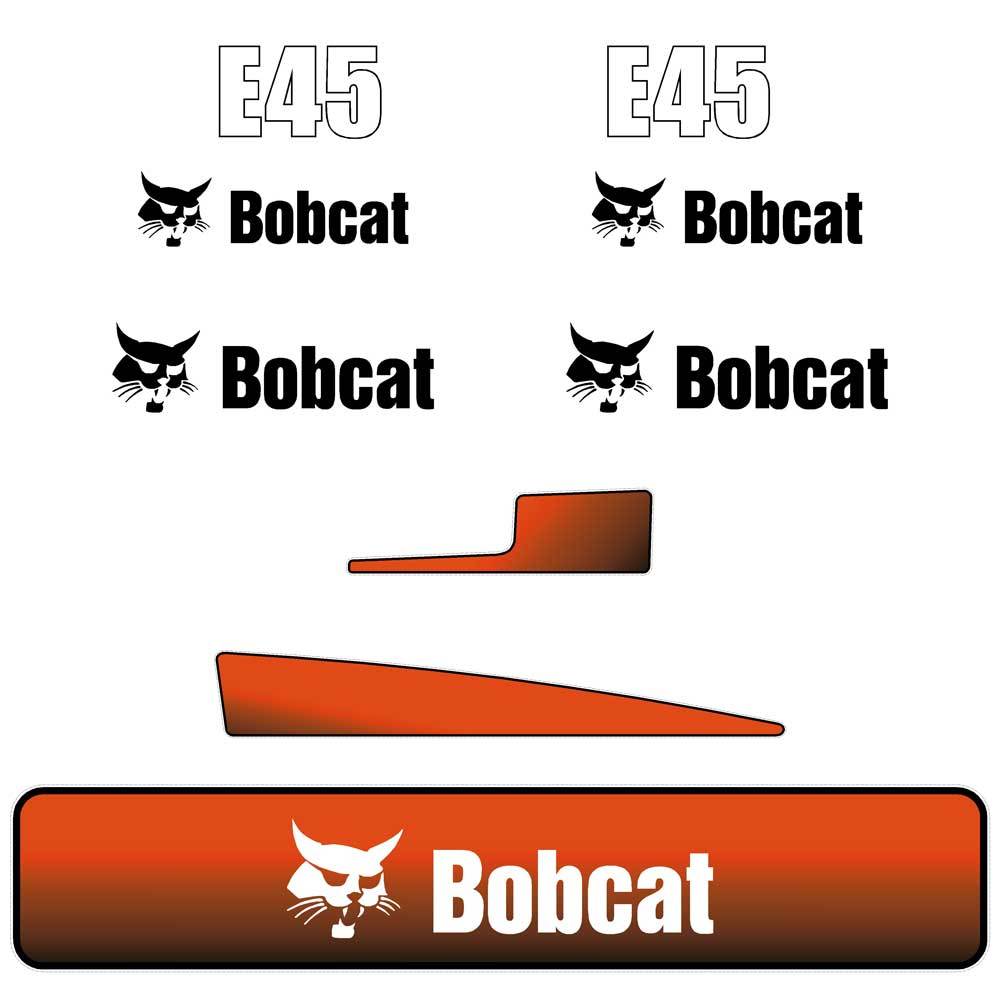 Bobcat E45 Decals Stickers Set