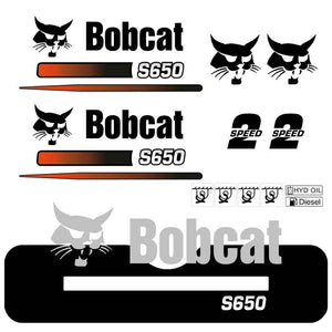 Bobcat S650 Decals Stickers