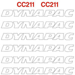 Dynapac CC211 Decals Stickers Set
