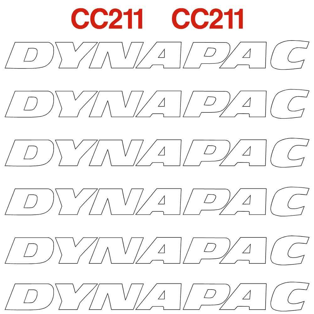 Dynapac CC211 Decals Stickers Set