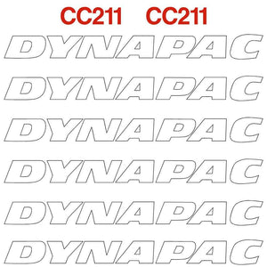 Dynapac CC211 Decals Stickers Set