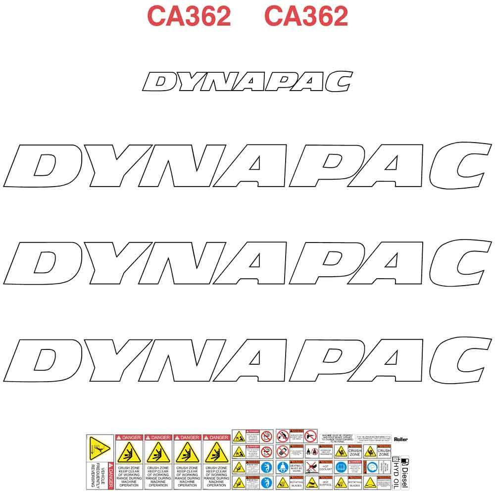 Dynapac CA362 Roller Decal Set / Sticker Kit