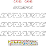 Dynapac CA362 Decal Sticker Set