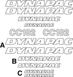 Dynapac CC102 Decals Stickers Set