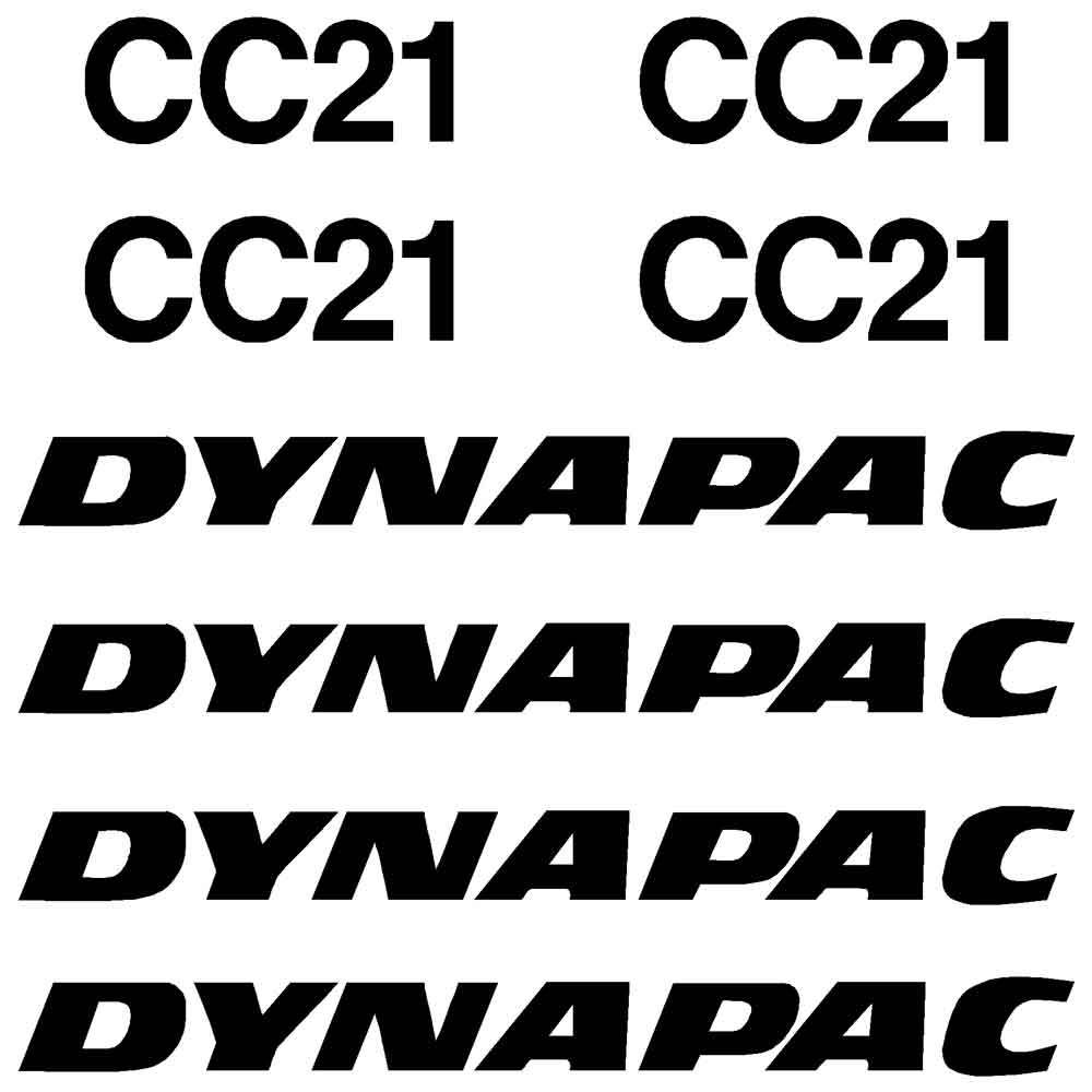 Dynapac CC21 Roller Decal Set / Sticker Kit