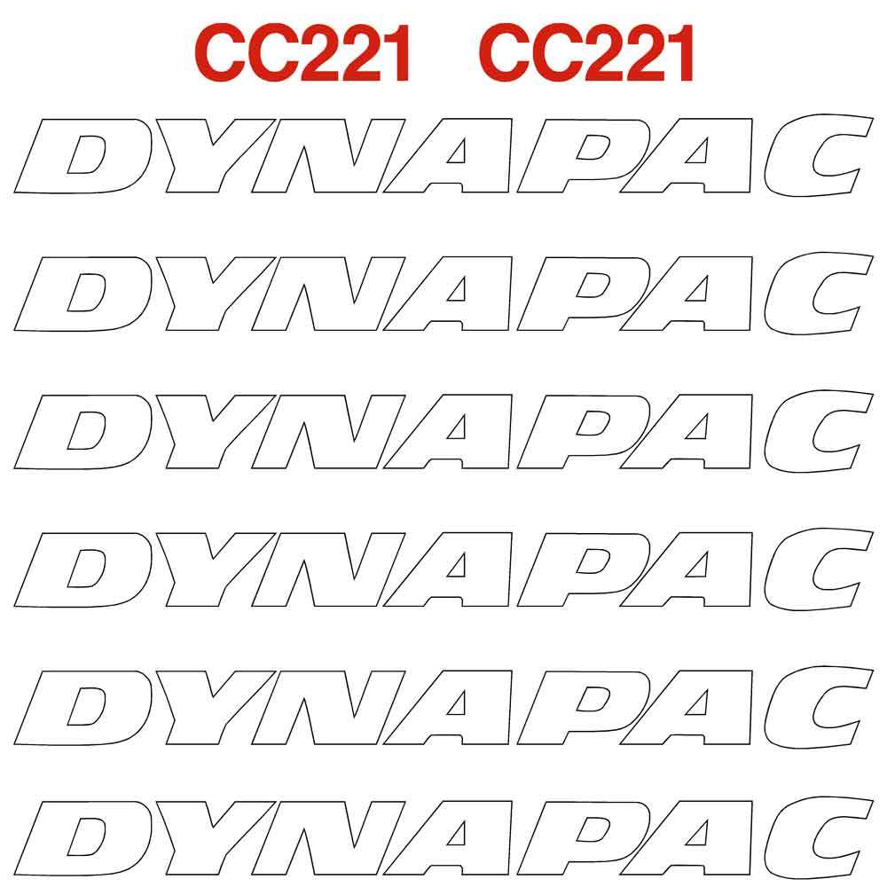 Dynapac CC221 Decals Stickers Set