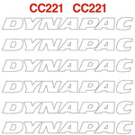 Dynapac CC221 Decals Stickers Set