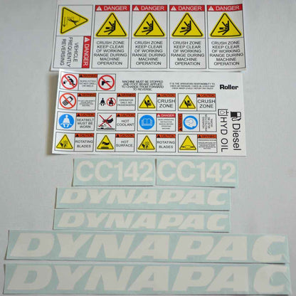 Dynapac CC142 Decal Sticker Set