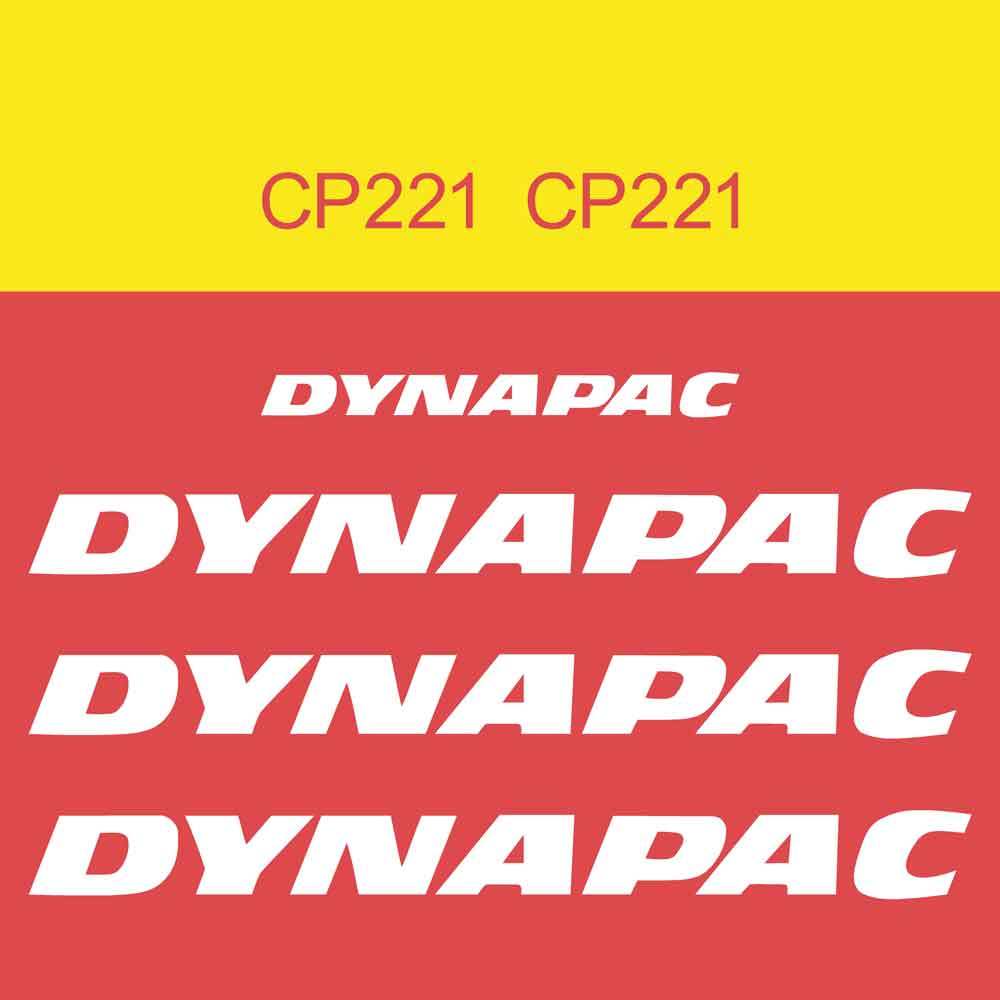 Dynapac CP221 Decal Sticker Set