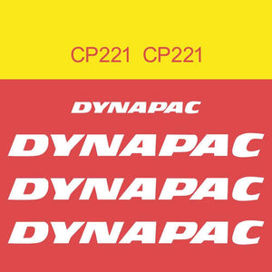 Dynapac CP221 Decal Sticker Set