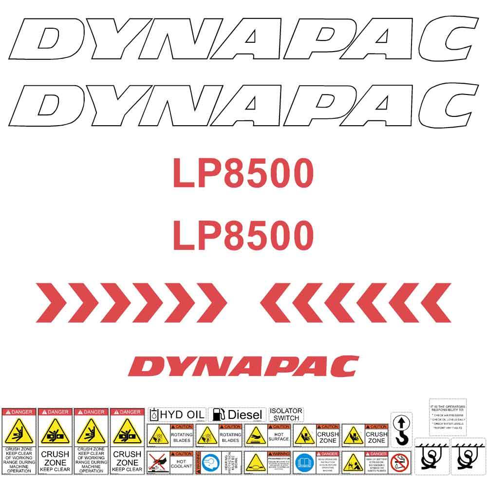 Dynapac LP8500 Decal Sticker Set