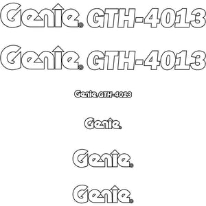 Genie GTH4013 Decals Stickers 