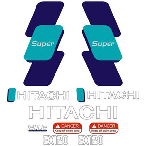 Hitachi EX120-3 Decals Stickers Set