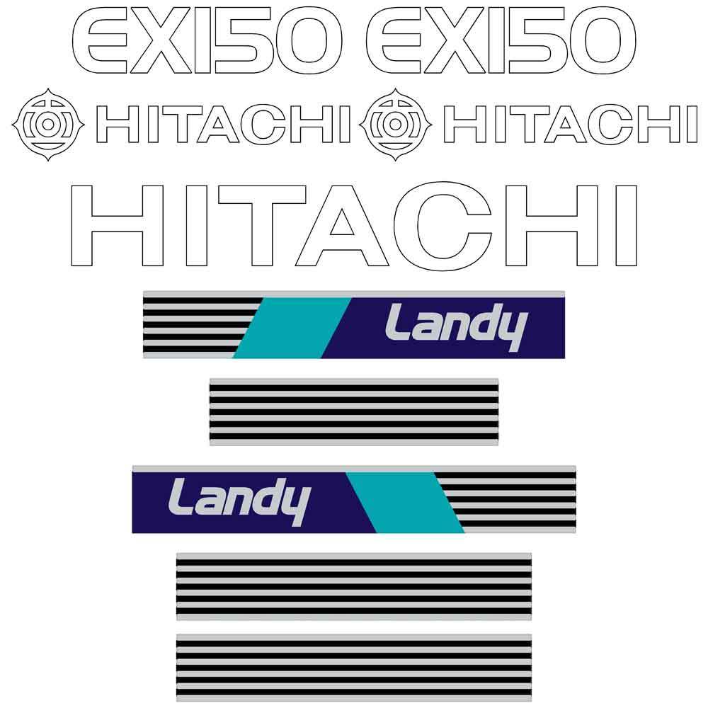 Hitachi EX150-1 Decal Sticker Set
