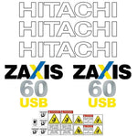 Hitachi ZX60USB-3 Decal Sticker Set