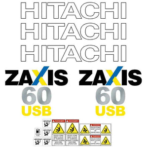 Hitachi ZX60USB-3 Decal Sticker Set