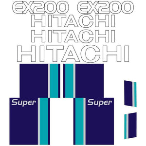 Hitachi EX200-2 LC Decal Sticker Set