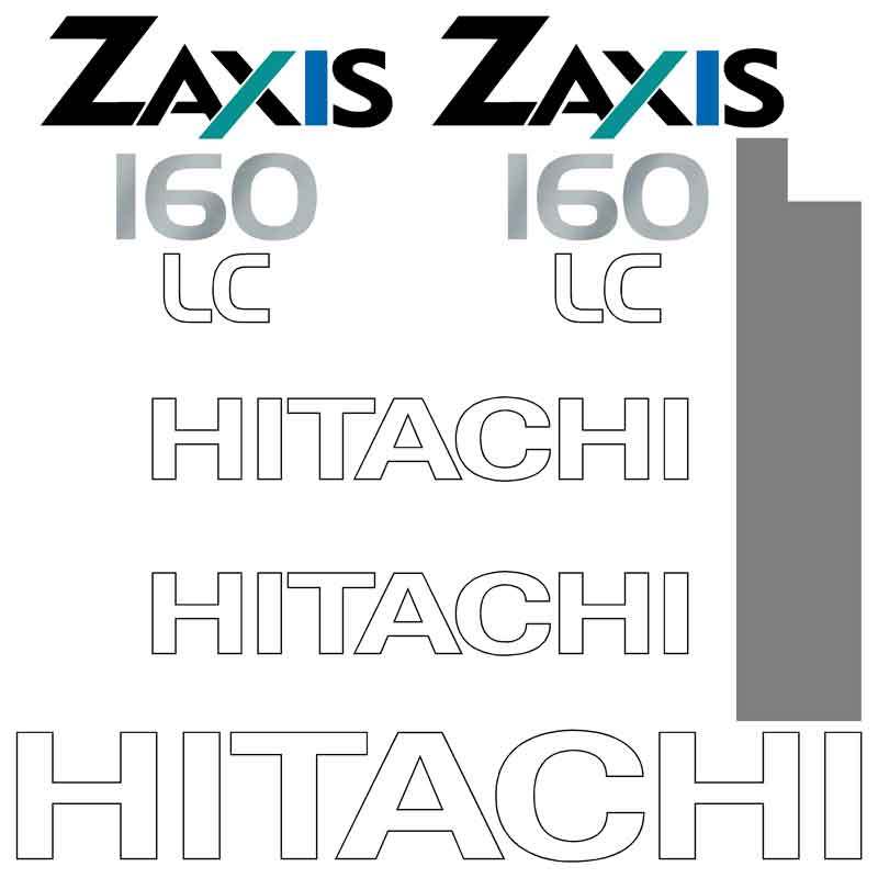 Hitachi ZX160LC Decal Sticker Set