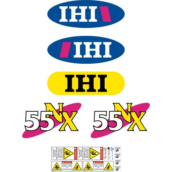 IHI 55NX Decal Kit - Mini Excavator