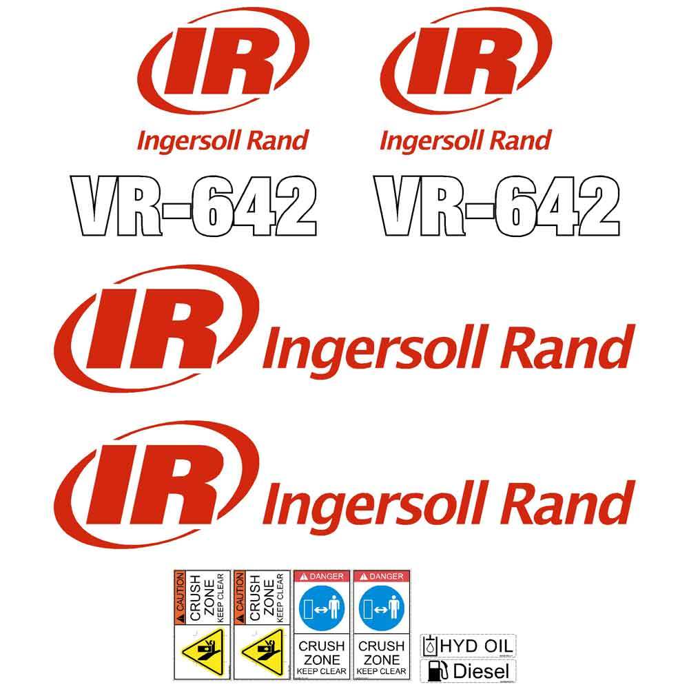 Ingersoll Rand VR642 Decals Stickers
