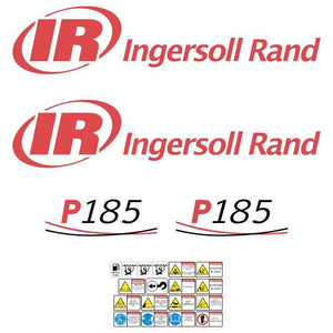 Ingersoll Rand P185 Compressor Decals Stickers