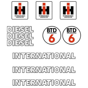 International BTD6 Drott Decal Sticker Set