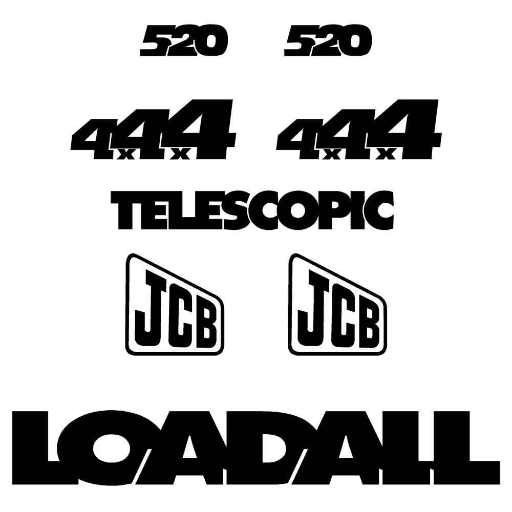 JCB 520 Decals Stickers Set