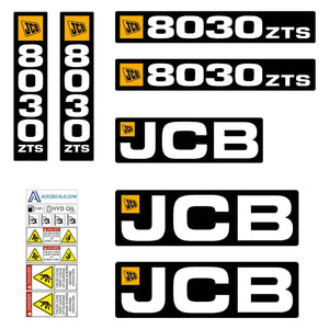 JCB 8030 ZTS Decal kit - Mini Excavator