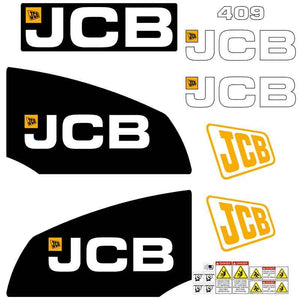 JCB 409B Decals Stickers Set