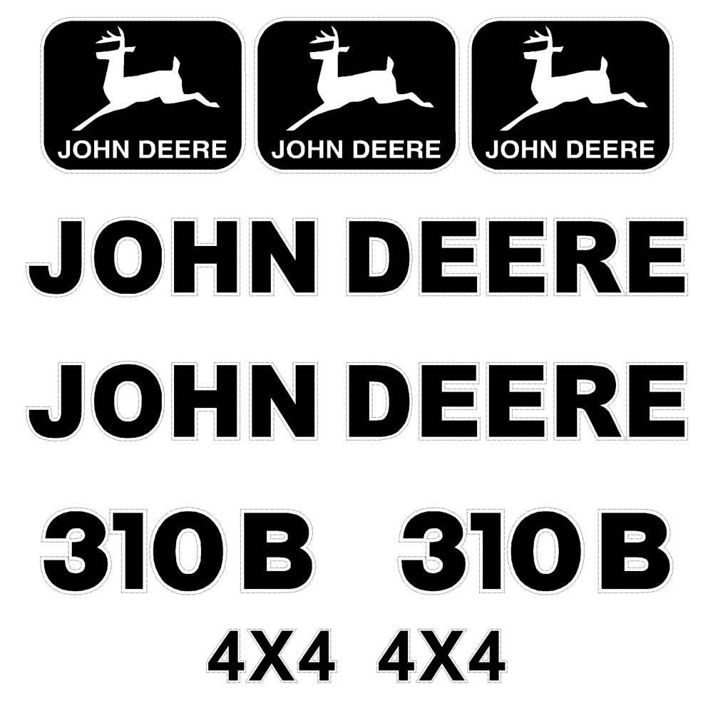 John Deere 310B Decals Stickers Kit