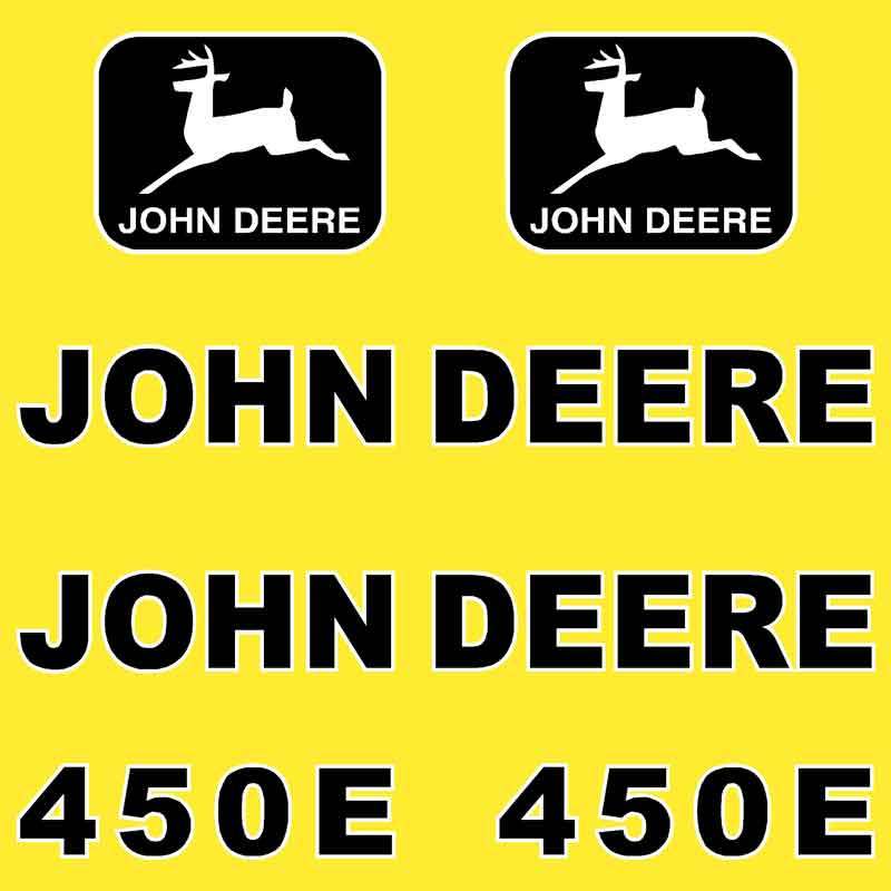 John Deere 450E Decal Sticker Set