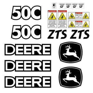 John Deere 50C ZTS Decal Sticker Set