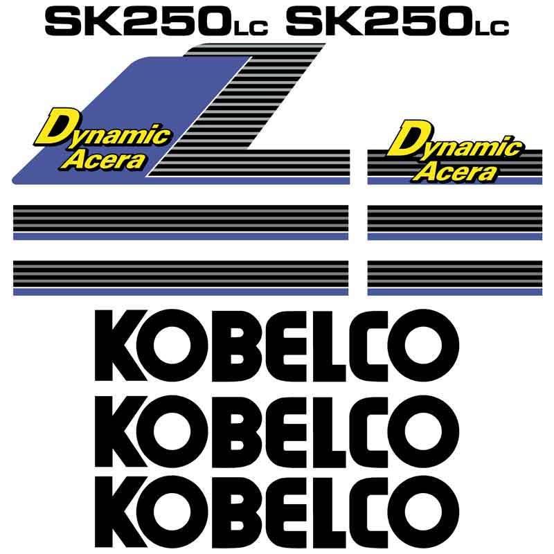 Kobelco SK250LC Dynamic Acera Decals Stickers