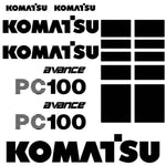 Komatsu PC100-6 Decal Sticker Set