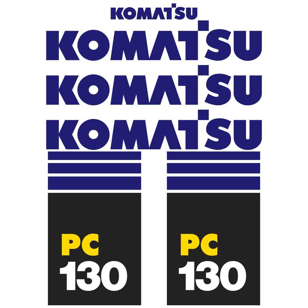 Komatsu PC130-7 Decals Stickers