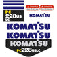 Komatsu PC228US-3EO Decals Stickers PC228USLC