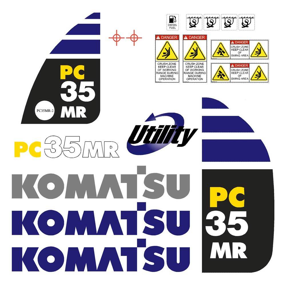 Komatsu PC35MR-2 Decal Sticker Set