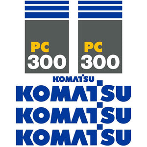 Komatsu PC300-7 Decal Sticker Set