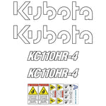 Kubota KC110HR-4 Decals 