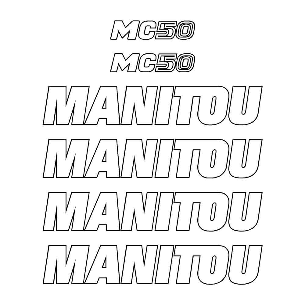 Manitou MC50 Decals Stickers 
