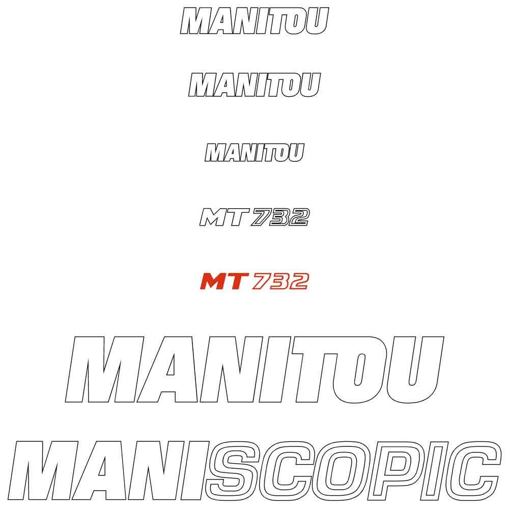 Manitou MT732 Decals Stickers 