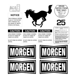 Morgen Mustang MU25 Decal Kit - Concrete Pump