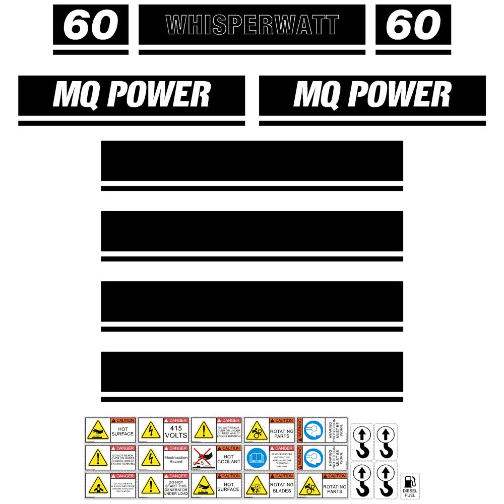 Multiquip DCA60 Decal Kit - Generator